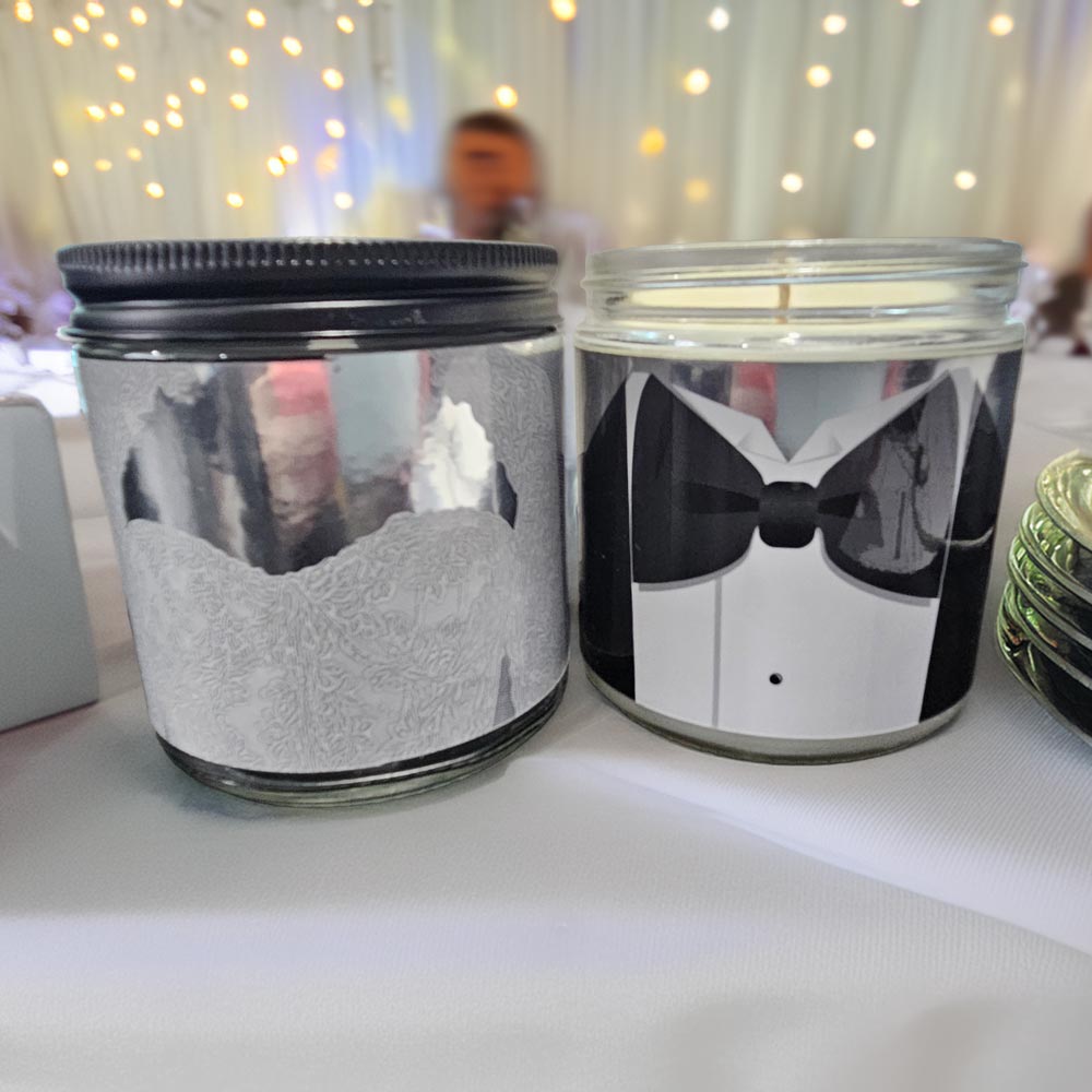 Bride and Groom candles