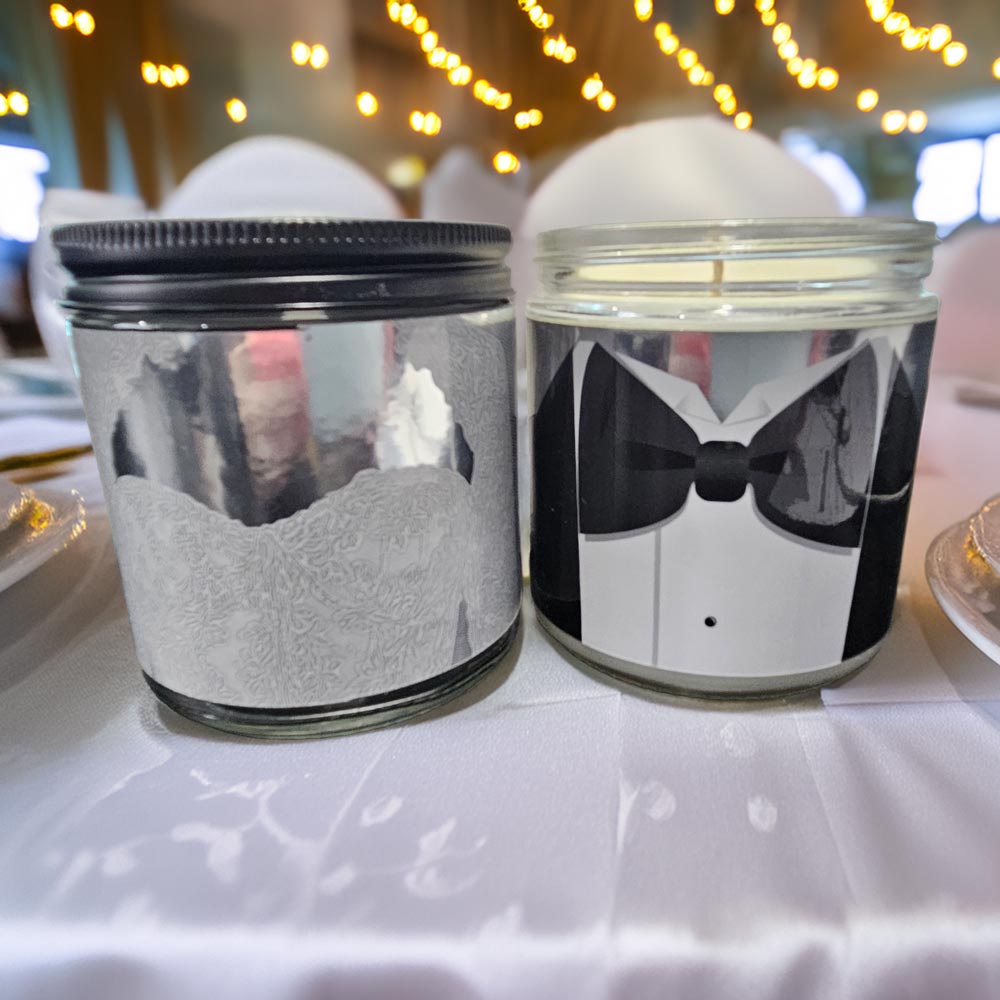 Bride and Groom candles