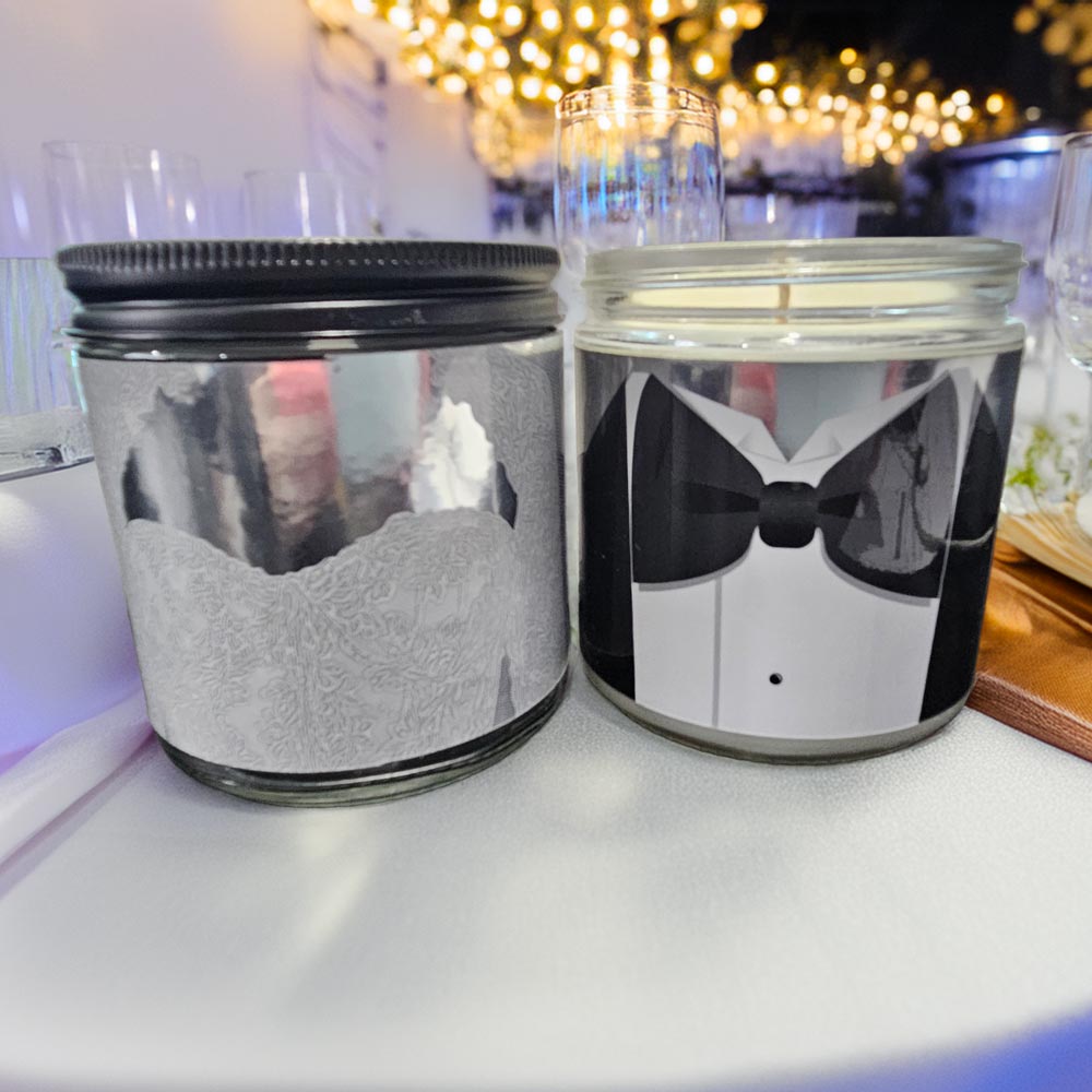 Bride and Groom candles